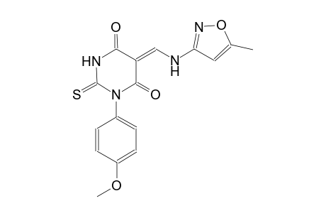 4,6(1H,5H)-pyrimidinedione, dihydro-1-(4-methoxyphenyl)-5-[[(5-methyl-3-isoxazolyl)amino]methylene]-2-thioxo-, (5Z)-