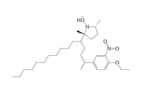 1-Pyrrolidinyloxy, 2-(4-ethoxy-3-nitrophenyl)-5-hexadecyl-2,5-dimethyl-, trans-