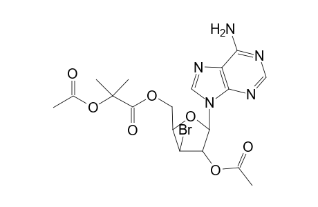 9-(5-O-(2-Acetoxyisobutyryl)-2,3-dideoxy-2-O-acetyl-3-bromo)adenosine
