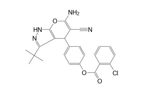 benzoic acid, 2-chloro-, 4-[6-amino-5-cyano-3-(1,1-dimethylethyl)-1,4-dihydropyrano[2,3-c]pyrazol-4-yl]phenyl ester