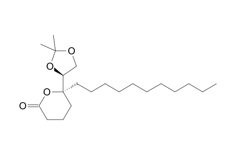 (6R,4'S)-6-(2,2-Dimethyl-1,3-dioxolan-4-yl)-6-undecyltetrahydropyran-2-one