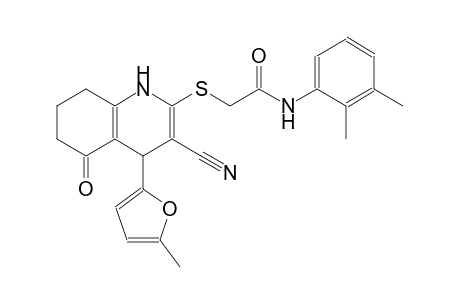acetamide, 2-[[3-cyano-1,4,5,6,7,8-hexahydro-4-(5-methyl-2-furanyl)-5-oxo-2-quinolinyl]thio]-N-(2,3-dimethylphenyl)-