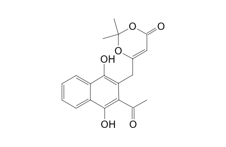6-(3'-Acetyl-1',4'-dihydroxynaphthalen-2'-yl0methyl-2,2-dimethyl-1,3-dioxin-4-one