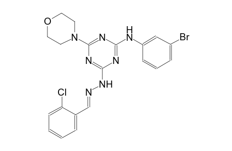 benzaldehyde, 2-chloro-, [4-[(3-bromophenyl)amino]-6-(4-morpholinyl)-1,3,5-triazin-2-yl]hydrazone