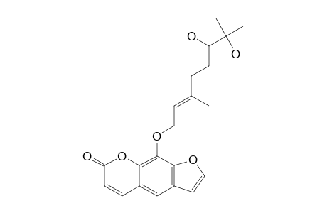 9-[(6',7'-DIHYDROXY-3',7'-DIMETHYL-2'-OCTENYL)-OXY]-7-H-FURO-[3.2-G]-[1]-BENZOPYRAN-7-ONE