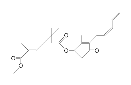 7-Oxo-7-methoxy-trans-chrysanthemic acid, 2-methyl-cis-2,4-pentadien-cyclopent-2-en-4-one-1-yl ester