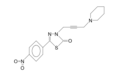 5-(4-Nitro-phenyl)-3-(4-piperidino-2-butynyl)-1,3,4-thiadiazol-2(3H)-one