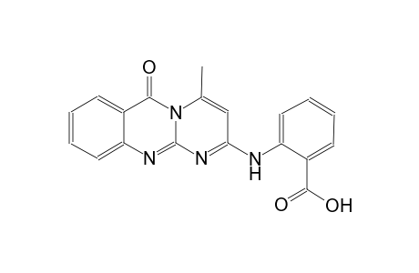 2-[(4-methyl-6-oxo-6H-pyrimido[2,1-b]quinazolin-2-yl)amino]benzoic acid