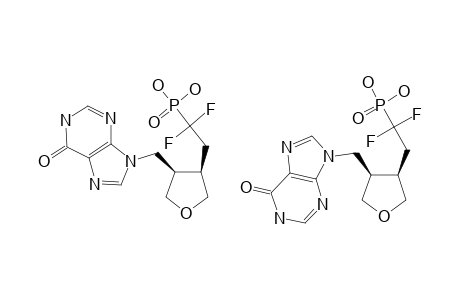 (+/-)-CIS-1,1-DIFLUORO-2-[(3S*,4S*)-3-[(6-OXO-1,6-DIHYDRO-9H-PURIN-9-YL)-METHYL]-TETRAHYDRO-3-FURANYL]-ETHYL-PHOSPHONIC-ACID