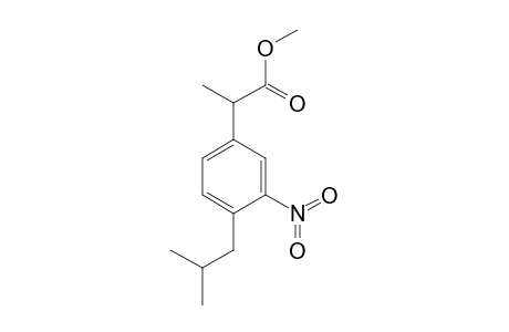 2-(4-isobutyl-3-nitro-phenyl)propionic acid methyl ester