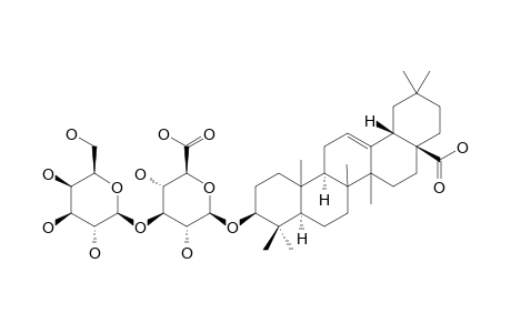 OLEANOLIC_ACID-3-O-[BETA-D-GALACTOPYRANOSL-(1->3)-BETA-D-GLUCURONOPYRANOSIDE];CALENDULOSIDE_G
