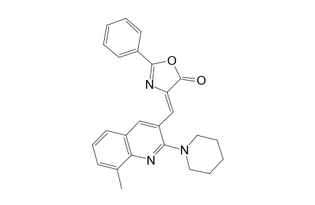 (4Z)-4-[(8-methyl-2-piperidin-1-yl-quinolin-3-yl)methylidene]-2-phenyl-1,3-oxazol-5-one