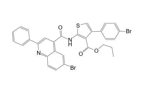 propyl 4-(4-bromophenyl)-2-{[(6-bromo-2-phenyl-4-quinolinyl)carbonyl]amino}-3-thiophenecarboxylate
