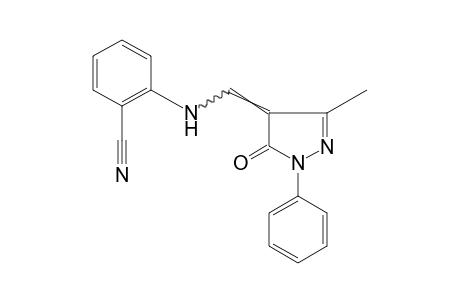 N-[(3-METHYL-5-OXO-1-PHENYL-2-PYRAZOLIN-4-YLIDENE)METHYL]ANTHRANILONITRILE