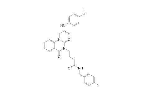 4-(1-[2-(4-methoxyanilino)-2-oxoethyl]-2,4-dioxo-1,4-dihydro-3(2H)-quinazolinyl)-N-(4-methylbenzyl)butanamide