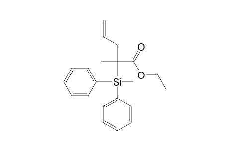 4-Pentenoic acid, 2-methyl-2-(methyldiphenylsilyl)-, ethyl ester
