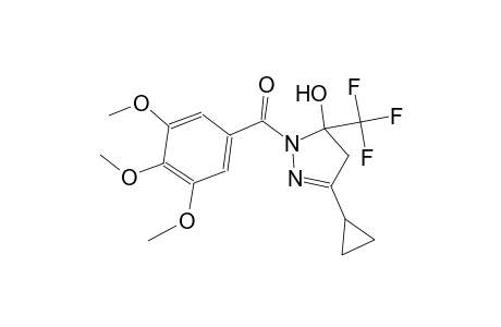 3-cyclopropyl-5-(trifluoromethyl)-1-(3,4,5-trimethoxybenzoyl)-4,5-dihydro-1H-pyrazol-5-ol