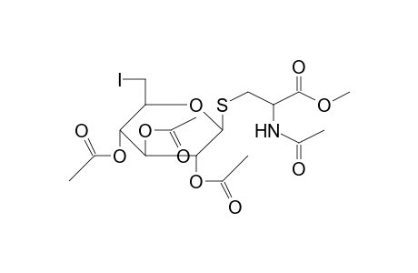 Methyl 2-(acetylamino)-3-[(2,3,4-tri-O-acetyl-6-deoxy-6-iodohexopyranosyl)thio]propanoate