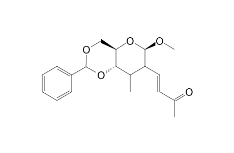Methyl 4,6-O-benzylidene-2,3-dideoxy-3,2-C-[(2'S)-3'-hydroxybutan-1'-yl-4'-ylidene]-3-C-methyl-.alpha.-D-arabino-hexopyranoside