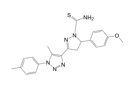 4,5-Dihydro-5-(4-methoxyphenyl)-3-(5-methyl-1-p-tolyl-1H-1,2,3-triazol-4-yl)-5-phenylpyrazole-1-carbothioamide