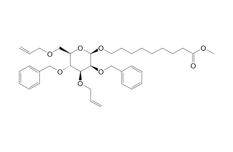 8-(Methoxycarbonyl)octyl 2,4-di-O-benzyl-3,6di-O-allyl-.beta.,D-mannopyranoside