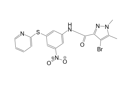 4-bromo-1,5-dimethyl-N-[3-nitro-5-(2-pyridinylsulfanyl)phenyl]-1H-pyrazole-3-carboxamide