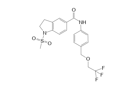 1-Mesyl-N-[4-(2,2,2-trifluoroethoxymethyl)phenyl]indoline-5-carboxamide