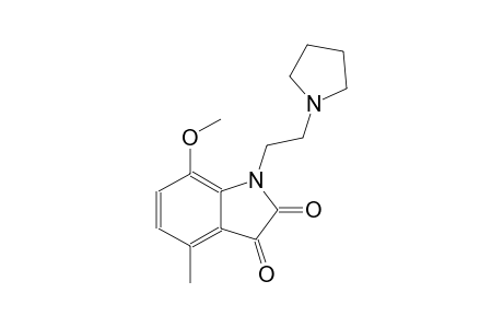 7-methoxy-4-methyl-1-[2-(1-pyrrolidinyl)ethyl]-1H-indole-2,3-dione