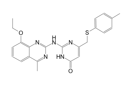 4(3H)-pyrimidinone, 2-[(8-ethoxy-4-methyl-2-quinazolinyl)amino]-6-[[(4-methylphenyl)thio]methyl]-