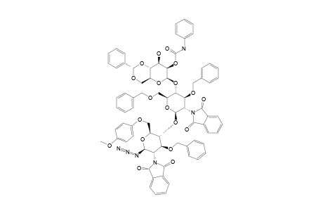 #14E;4,6-O-BENZYLIDENE-2-(PHENYLCARBAMOYL)-BETA-D-MANNOPYRANOSYL-(1->4)-3,6-DI-O-BENZYL-2-DEOXY-2-PHTHALIMIDO-BETA-D-GLUCOPYRANOSYL-(1->4)-3-O-BENZYL-2-DEOXY-6