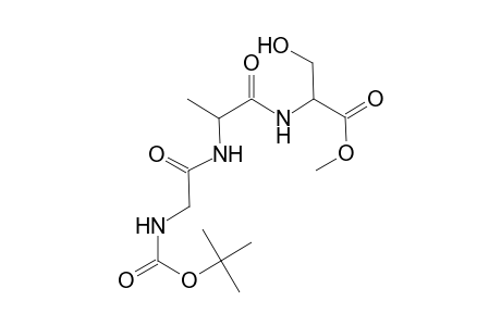 methyl 12-(hydroxymethyl)-2,2,9-trimethyl-4,7,10-trioxo-3-oxa-5,8,11-triazatridecan-13-oate