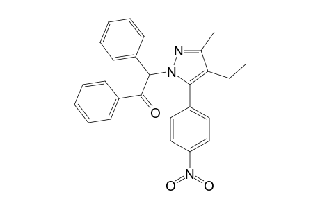 2-[4-ethyl-3-methyl-5-(4-nitrophenyl)pyrazol-1-yl]-1,2-di(phenyl)ethanone