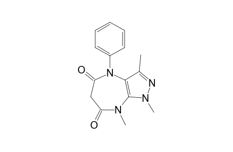 1,8-dihydro-4-phenyl-1,3,8-trimethylpyrazolo[3,4-b][1,4]diazepine-5,7(4H,6H)-dione