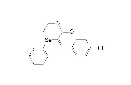 (E)-ETHYL-2-(PHENYLSELENO)-3-(4-CHLOROPHENYL)-2-PROPENOATE