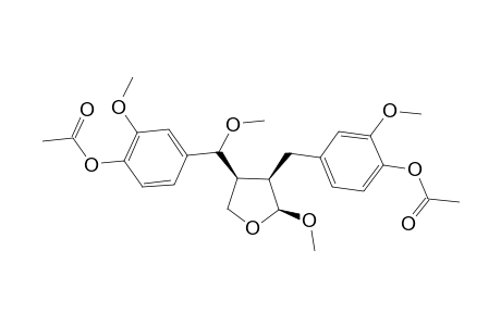 Phenol, 4-[[4-[[4-(acetyloxy)-3-methoxyphenyl]methoxymethyl]tetrahyd ro-2-methoxy-3-furanyl]methyl]-2-methoxy-, acetate, [2S-[2.alpha.,3.alpha.,4.beta.(R*)]]-