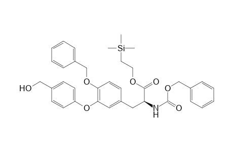 L-Tyrosine, 3-[4-(hydroxymethyl)phenoxy]-N-[(phenylmethoxy)carbonyl]-O-(phenylmethyl)-, 2-(trimethylsilyl)ethyl ester