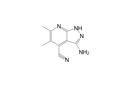 1H-pyrazolo[3,4-b]pyridine-4-carbonitrile, 3-amino-5,6-dimethyl-