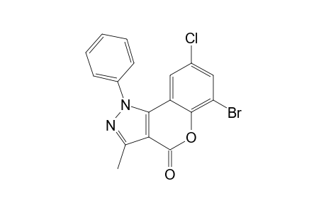 6-BROMO-8-CHLORO-3-METHYL-1-PHENYL-1H-CHROMENO-[4,3-C]-PYRAZOL-4-ONE