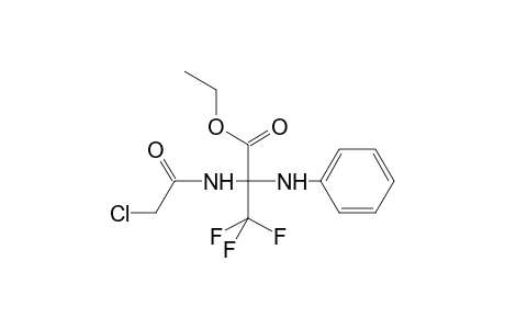 Propanoic acid, 2-[(2-chloroacetyl)amino]-3,3,3-trifluoro-2-(phenylamino)-, ethyl ester