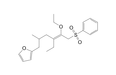 2-[5-Ethoxy-4-ethyl-2-methyl-6-(phenylsulfonyl)-4(Z)-hexenyl]furan