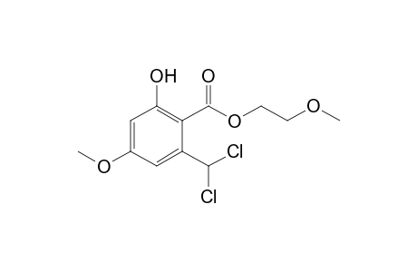 2-Dichloromethyl-6-hydroxy-4-methoxy-benzoicacid 2-methoxyethyl ester