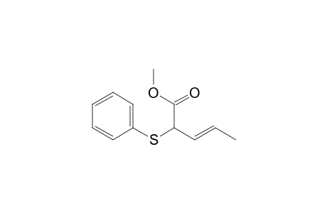 3-Pentenoic acid, 2-(phenylthio)-, methyl ester, (E)-