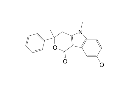 Pyrano[4,3-b]indol-1(3H)-one, 4,5-dihydro-8-methoxy-3,5-dimethyl-3-phenyl-