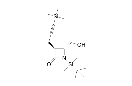 (3R*,4S*) 1-(t-Butyldimethylsilyl)-4-[hydroxymethyl]-3-[(3-(trimethylsilyl)prop-2-yn-1-yl]-2-azetidinone