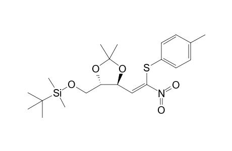 tert-Butyl-[[(4S,5S)-2,2-dimethyl-5-[(Z)-2-(4-methylphenyl)sulfanyl-2-nitro-ethenyl]-1,3-dioxolan-4-yl]methoxy]-dimethyl-silane