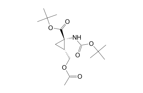 (1S,2R)-2-(acetoxymethyl)-1-(tert-butoxycarbonylamino)cyclopropanecarboxylic acid tert-butyl ester