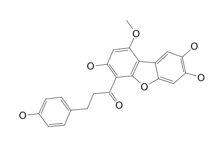 PIEROTIN-B;1-METHOXY-3,7,8-TRIHYDROXY-4-[3-(4-HYDROXYPHENYL)-1-PROPANOYL]-DIBENZOFURAN