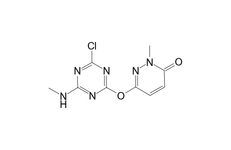 2H-Pyridazin-3-one, 6-(4-chloro-6-methylamino-[1,3,5]triazin-2-yloxy)-2-methyl-