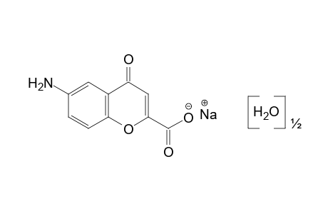 6-amino-4-oxo-4H-1-benzopyran-2-carboxylic acid, sodium salt, hemihydrate