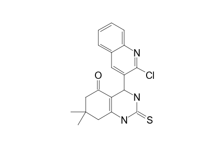 4-(2-CHLORO-3-QUINOLYL)-7,7-DIMETHYL-5-OXO-1,2,3,4,5,6,7,8-OCTAHYDROQUINAZOLINE-2-THIONE